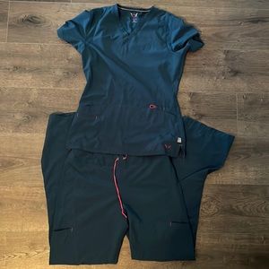 Caribbean blue smitten scrubs